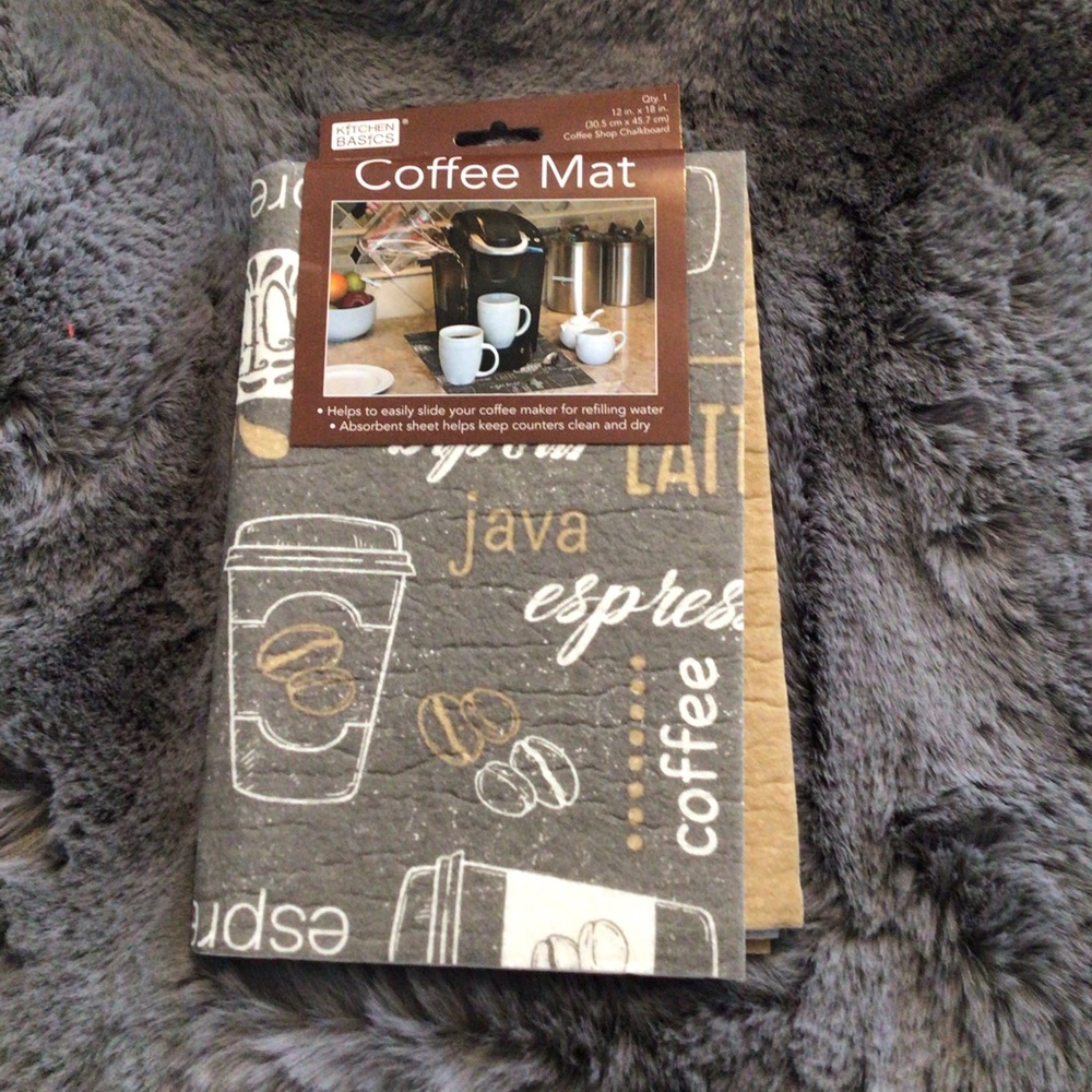 BOGO! Kitchen Basics Coffee Mat NWT